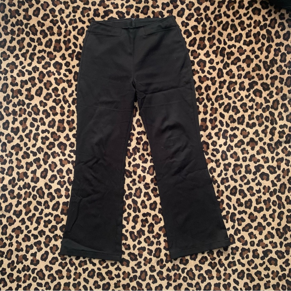 Together y2k 90s vintage black office corporate siren flared slacks